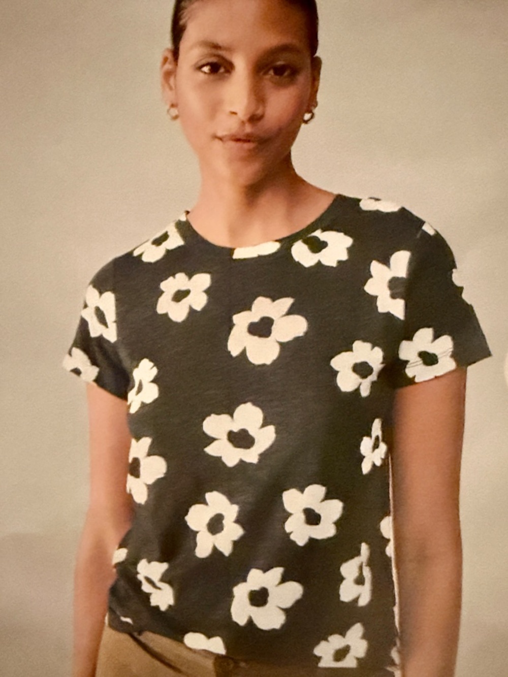 Sanctuary Black/White Daisy Tee Small